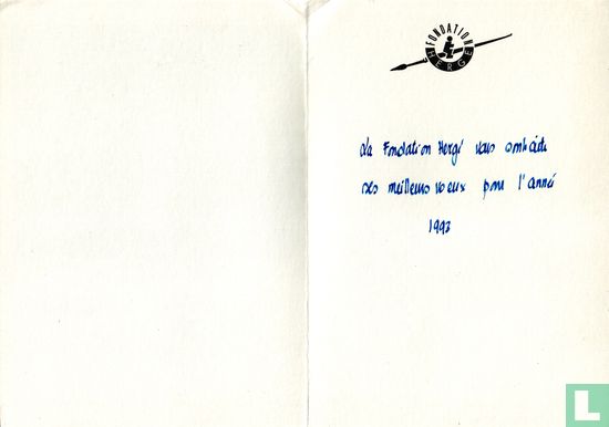 La Fondation Hergé vous souhaite ses meilleurs voeux pour l'année 1993 - Afbeelding 2