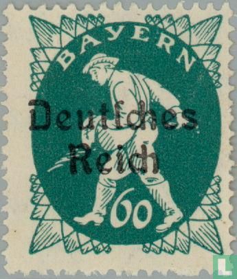 Surcharge sur les timbres de Bavière - Image 1