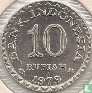 Indonesia 10 rupiah 1979 "FAO - Family planning program" - Image 1
