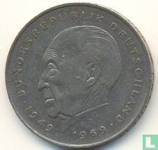 Duitsland 2 mark 1979 (J - Konrad Adenauer) - Afbeelding 2