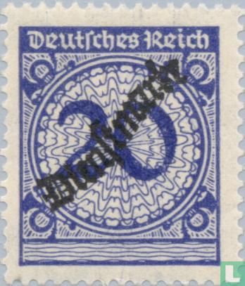 Overprint on number stamps