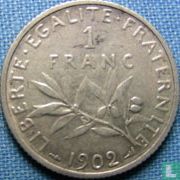 Frankrijk 1 franc 1902 - Afbeelding 1