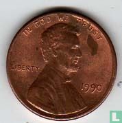 Vereinigte Staaten 1 cent 1990 (ohne Buchstabe) - Bild 1