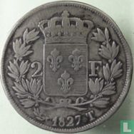 France 2 francs 1827 (T) - Image 1