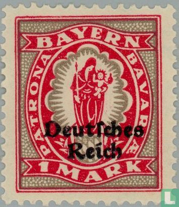 Surcharge sur les timbres de Bavière