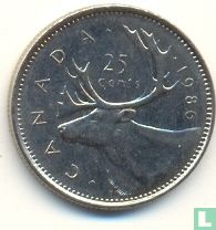 Canada 25 cents 1986 - Afbeelding 1