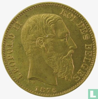 Belgique 20 francs 1876 - Image 1