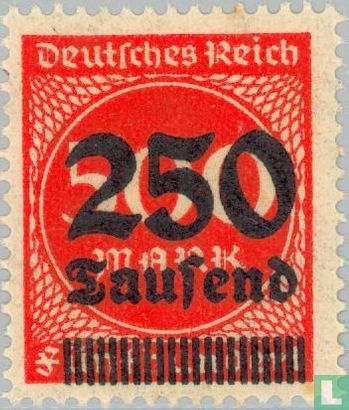Figure in circle with overprint