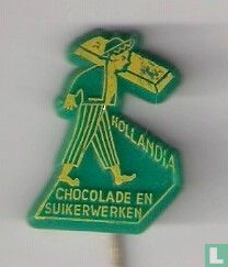 Hollandia Chocolade en suikerwerken [jaune sur vert]