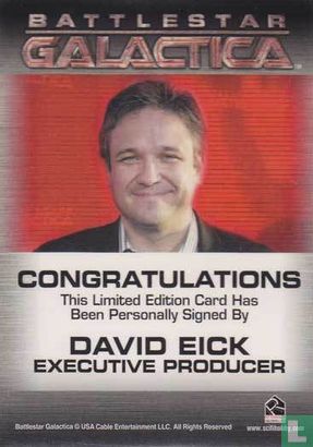 David Eick Autograph Card - Bild 2