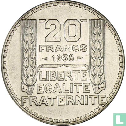 Frankrijk 20 francs 1938 - Afbeelding 1