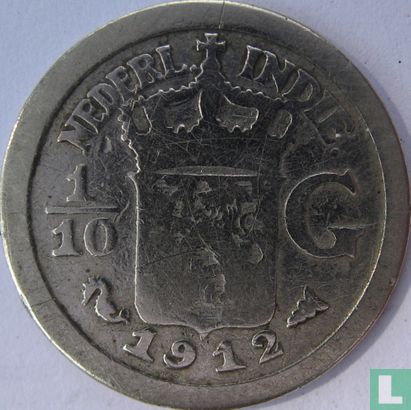 Dutch East Indies 1/10 gulden 1912 - Image 1