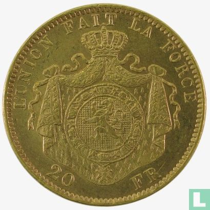 Belgique 20 francs 1876 - Image 2