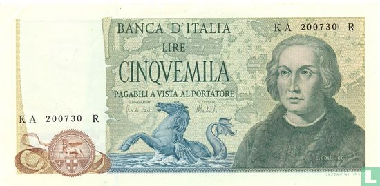 Italy 5000 Lire - Image 1