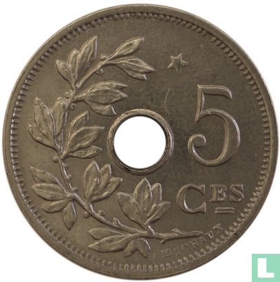 België 5 centimes 1932 (met ster hellend naar links) - Afbeelding 2
