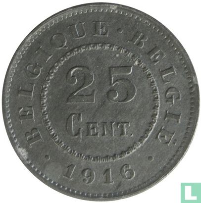 België 25 centimes 1916 - Afbeelding 1