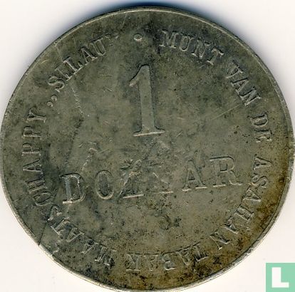 Nederlands-Indië 1 dollar 1902 Plantagegeld, Sumatra, Asahan Tabak maatschappij SILAU - Image 2