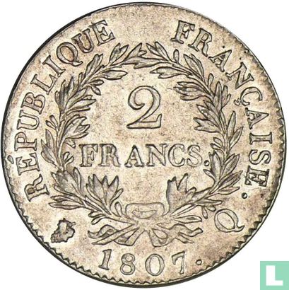 France 2 francs 1807 (Q) - Image 1
