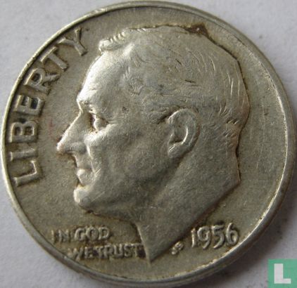 États-Unis 1 dime 1956 (sans lettre) - Image 1