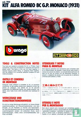 Bburago Alfa Romeo 8C GP Monaco code 7014 - Afbeelding 1
