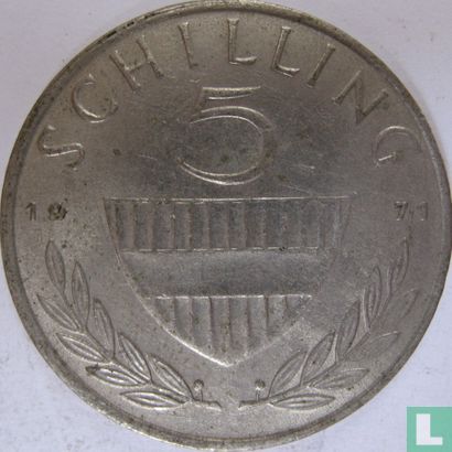 Autriche 5 schilling 1971 - Image 1