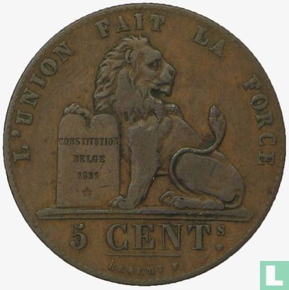 Belgien 5 Centime 1851 - Bild 2