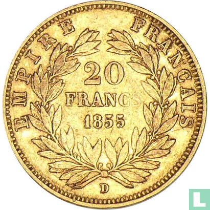 France 20 francs 1855 (D) - Image 1