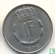 Luxemburg 1 franc 1976 - Afbeelding 1