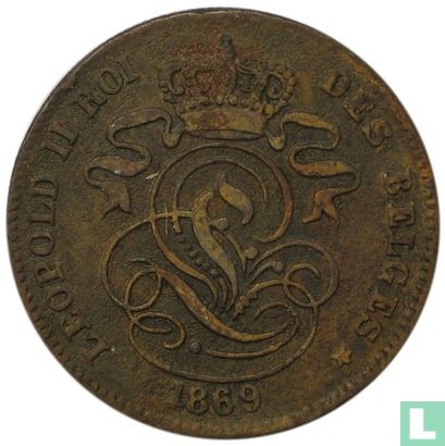 Belgique 2 centimes 1869 - Image 1