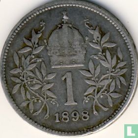Autriche 1 corona 1898 - Image 1
