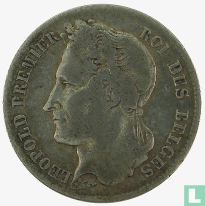 Belgique ½ franc 1834 (longue ligne horizontale du 4) - Image 2