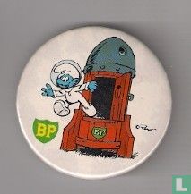 BP (Smurf in space rocket)