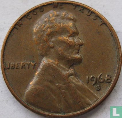 États-Unis 1 cent 1968 (S) - Image 1