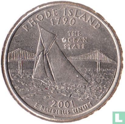 Verenigde Staten ¼ dollar 2001 (D) "Rhode Island" - Afbeelding 1