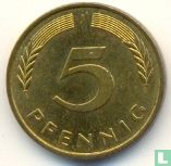 Germany 5 pfennig 1990 (J) - Image 2