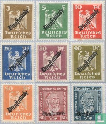 Overprint on postage stamps