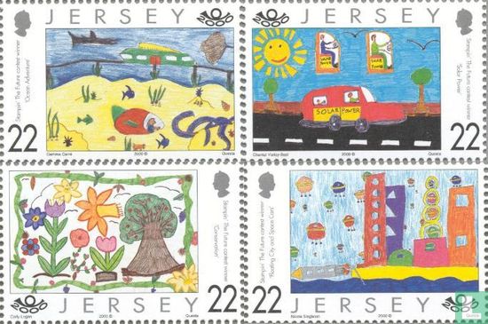 Gewinner-Briefmarkendesign von Kindern