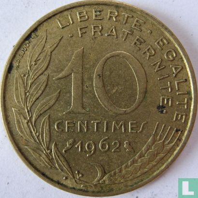 Frankreich 10 Centime 1962 - Bild 1