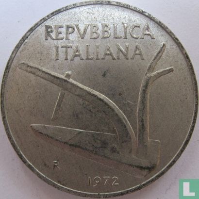 Italien 10 Lire 1972 - Bild 1