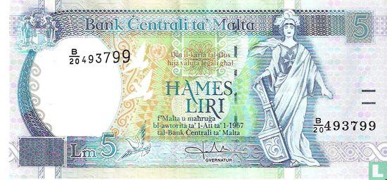 Malta 5 Liri - Bild 1