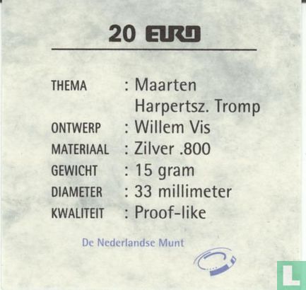 Nederland 20 Euro 1998 "Maarten Tromp" - Image 3
