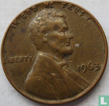 Vereinigte Staaten 1 Cent 1963 (ohne Buchstabe) - Bild 1