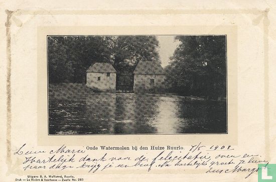 Oude Watermolen bij den Huize Ruurlo, - Afbeelding 1