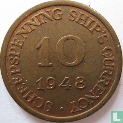 Boordgeld 10 cent 1948 Holland Amerika Lijn - Image 3