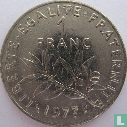 Frankrijk 1 franc 1977 - Afbeelding 1