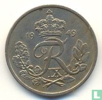 Denemarken 25 øre 1949 - Afbeelding 1