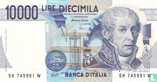 Italië 10.000 Lire (Fazio & Amici) - Afbeelding 1