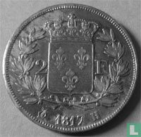 Frankrijk 2 francs 1817 (H) - Afbeelding 1