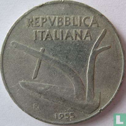 Italien 10 Lire 1955 - Bild 1