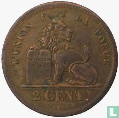 Belgique 2 centimes 1834 - Image 2